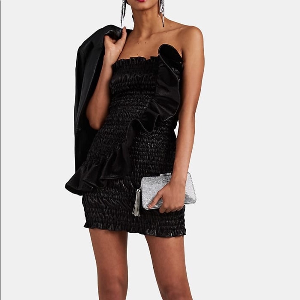 AREA NYC Ruffle Ruched Dress